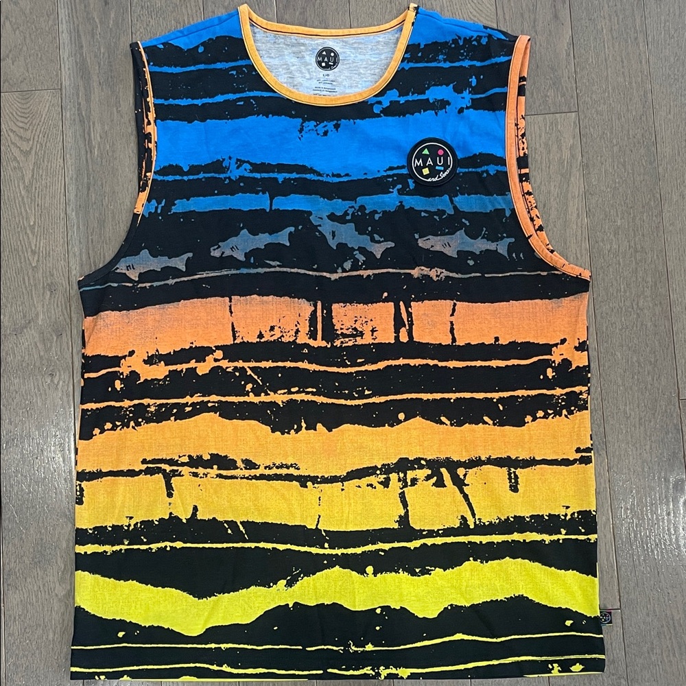 NWOT: Maui and Sons Men's Bold Tank • Size Large • Surfing • Skateboard NEW